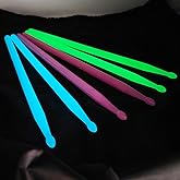 CashBeat 5A Glow in The Dark Drumsticks 3 Pair, Light Up Nylon Drum Sticks | Luminous Non-Slip Drum Sticks, Blue Green Purple, Drummer Gift for Adults Beginners, Percussion