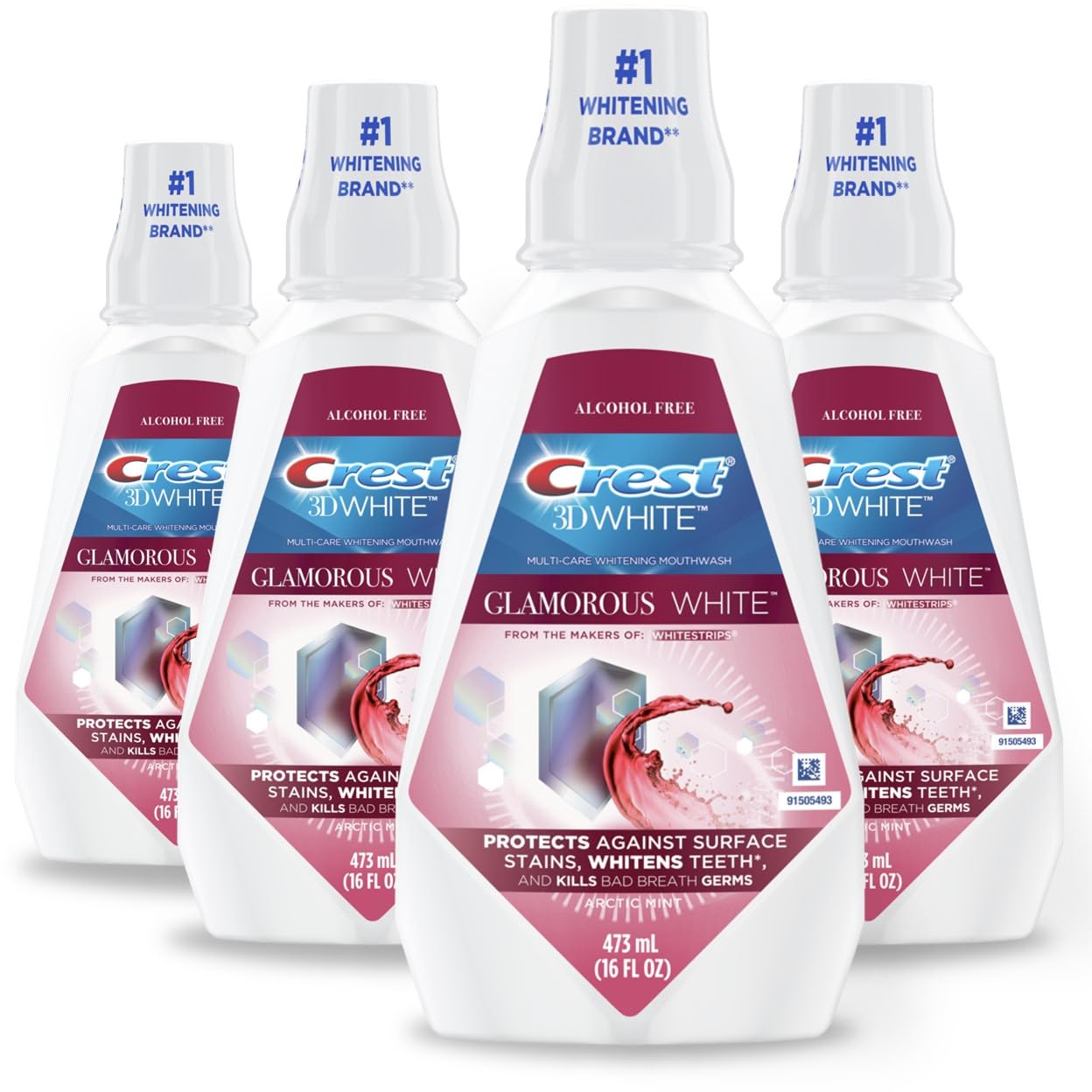 Crest 3D White Glamorous White Alcohol Free Multi-Care Whitening ...