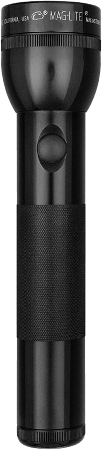 Maglite Heavy-Duty Incandescent 2-Cell D Flashlight, Black - Basic Handheld Flashlights - 