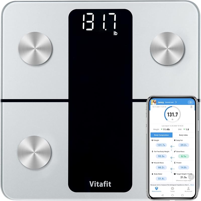 Vitafit Smart Bathroom Scales Body Weight and 13 Body Composition