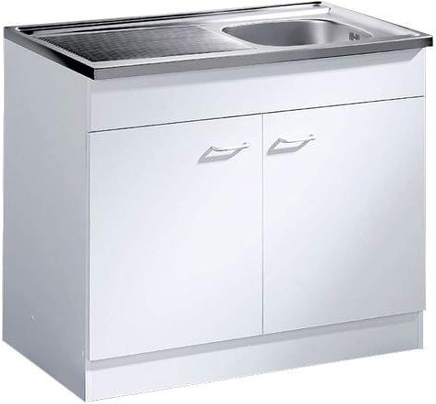 Küche-Spülenschrank/ Mehrzweckschrank 80x50 Start Melamin weiß/weiß