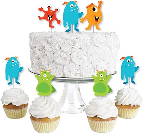 Amazon Com Monster Bash Dessert Cupcake Toppers Little