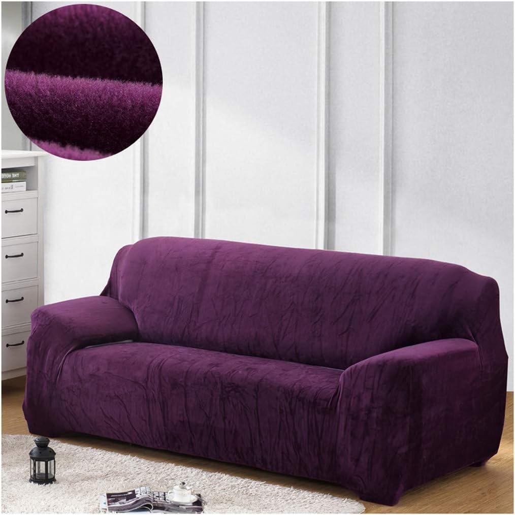 Amazon.com: Lufesan Plush Fabric Sofa Cover Velvet Cloth Thick