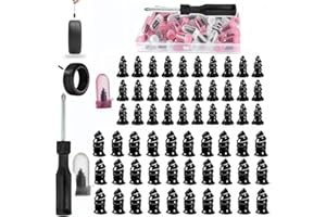 100PCSTire Repair Rubber Nails, Screw in Tire Repair Nails Kit with a Screwdriver, Tire Repair Screws, Self-Service Tire Plug