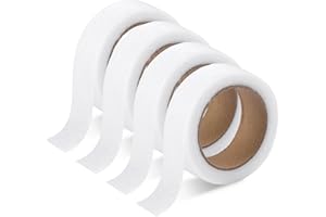 OPVIXI 32 Yards Hem Tape, 0.75 INCH 4 Rolls Iron on Hemming Tape, Adhesive No Sew Hemming Tapes for Pants Curtains Dresses Clothes Fabric Crafting Projects (White)