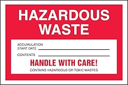 Accuform MHZW15PSC Adhesive Coated Paper Hazardous