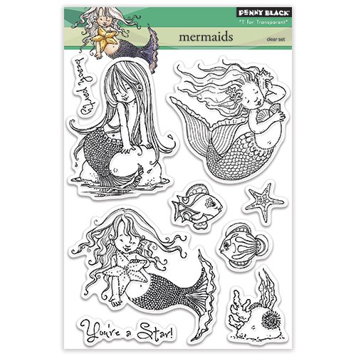 Penny Black Mermaids Clear Stamp Set