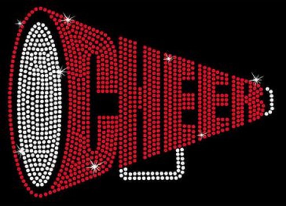 Cheer Rhinestone Iron on Transfer