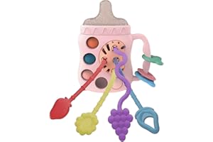 Montessori Pull Rope Toy, Baby Bottle Shape Teething Toys, Color Combination and Tuned Training, ForwardMontessori Pull Rope 