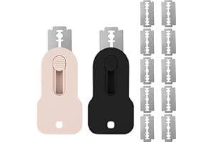 2pcs Bread Dough Scoring Tools, Magnetic Sourdough Lame Scoring Cutter Tool with 10 Razor Blades Extractable Stainless Steel 