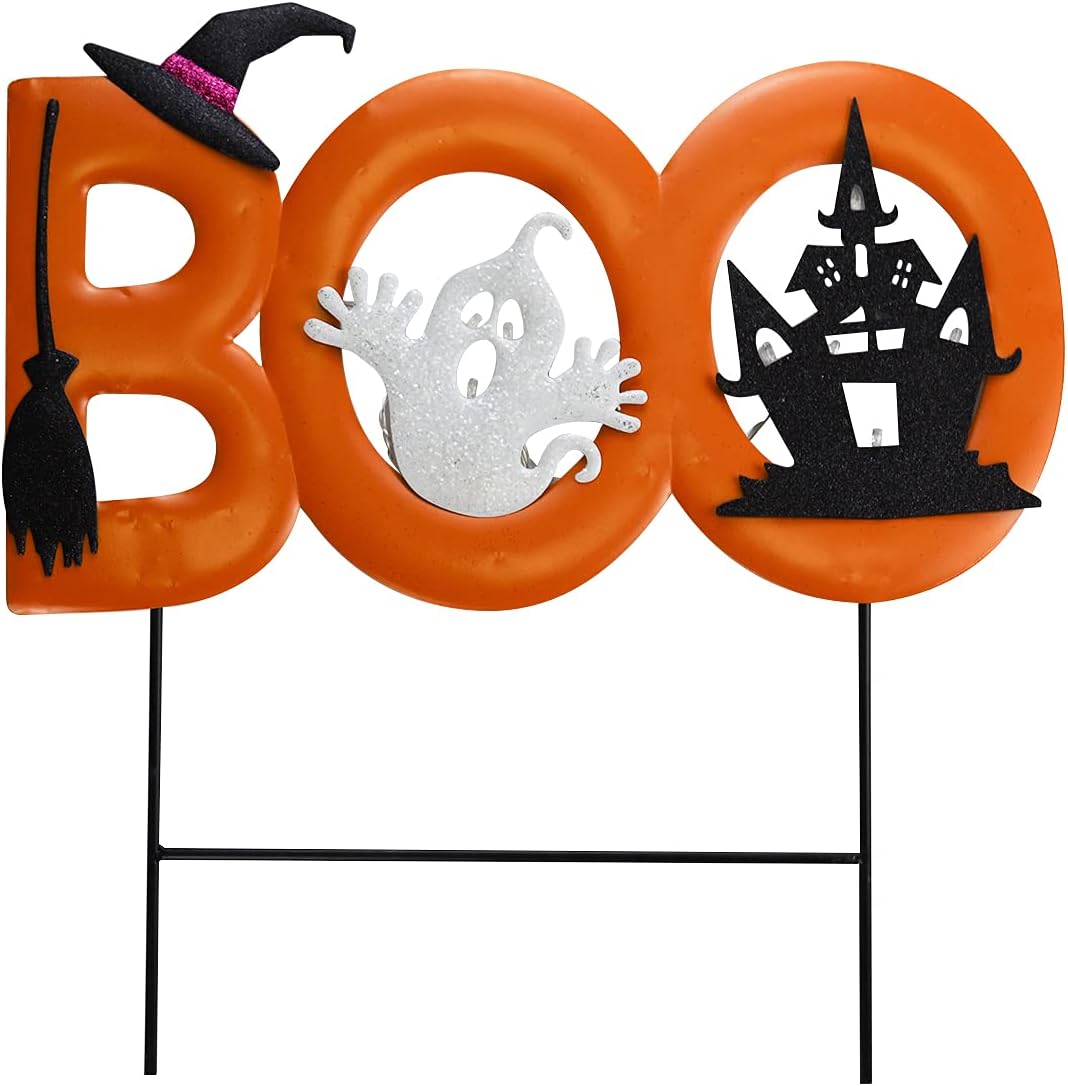 Yard Signs - Sfozstra Halloween Outdoor Yard Signs, Boo Pumpkins Ghost Signs, Yard Lawn Decorations, Halloween Props, Halloween Decorations, Outdoor Lawn Decorations, Yard Decorations