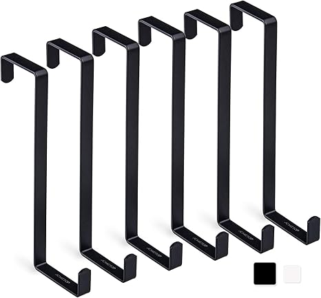 Amazon Acmetop ドアハンガー ドアハンガー フック タオルハンガー 扉フック Z型フック 6個入れ 両種サイズ ブラック ドア ハンガーフック
