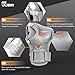 JBM BMX Bike Knee Pads and Elbow Pads with Wrist Guards Protective Gear Set for Biking, Riding, Cycling and Multi Sports Safety Protection: Scooter, Skateboard, Bicycle, Rollerblades (Silver, Adult)