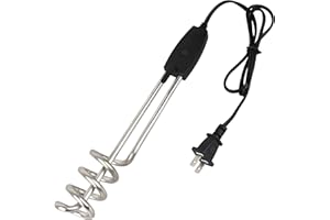 GQNDGN Immersion Heater, Submersible Water Heater,1000W-110V Portable Electric Immersion Water Heater fit for Camping Inflatable Pool Bathtub Water Bucket Heater （Stainless Steel）