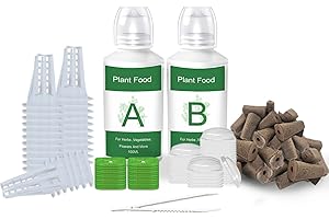 HDROOR Seed Pods Kit for Hydroponics Growing System, Seed Starter Pods for Indoor Garden, Including 12pcs Grow Sponges, Grow Baskets, A&B Hydroponic Nutrients, Compatible with Idoo, QYO, LYKO, Square Shape