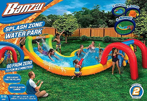  - Banzai Splash Zone Water Park (Outdoor Backyard Summer Spring Aqua Splash Slide)
