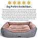 Smiling Paws Pets Large Washable Dog & Cat Bed/Lounge with Extra Soft Organic Cotton Sides, Premium Plush Puppy & Kitty Sofa for Medium & Large Doggies & Animals (35