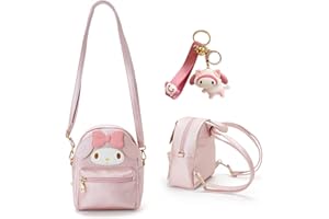 SHUYUN Girls Anime Kawaii Mini Backpack + Keychain Anime Cosplay Back Pack Cute Doll Handbag Shoulder Bag(Pink)