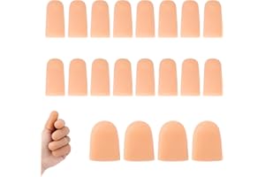 20pcs Finger Sleeve Protectors, Silicone Finger Tip Support Guard Reusable Fingertips Protection Cots