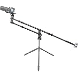 Neewer 70 '' /177 centimeters Aluminum Alloy Jib Arm Camera Crane with 360 Degree Pan Ball Head, Counter Weight, 1/4 and 3/8-'' Quick Release Plate, Load Capacity up to 8 kilograms / 17.6 pounds