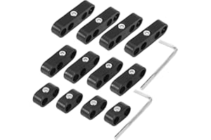 Hihaha 12pcs 7mm 8mm Car Engine Spark Plug Separators Ignition Wire Separators Holder Black Durable Material