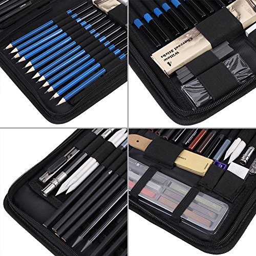image for GLOGLOW 48PCS Art Sketching Pencils, Professional Drawing Shading Kit 