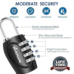 GIVERARE 2 Pack Combination Lock, 4-Digit Padlock