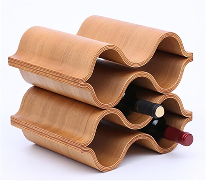 Rack Shelf Wine Racks Curved Wooden Wine Racks 6 Sticks Wine Rack
