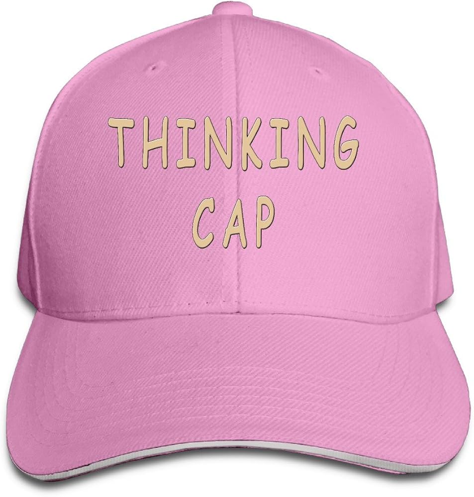 THINKING CAP FUNNY Adjustable Sandwish Mesh Hat Pink at Amazon Men’s