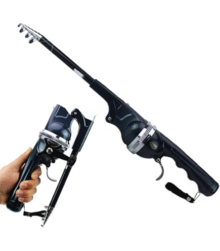 Amazon.com : Folding Fishing Pole & Reel Combos Collapsible Telescopic Mini  Fishing Rod, Ultra-Compact Foldable Gear for Travel, Hiking & Backpacking  Enthusiasts : Sports & Outdoors