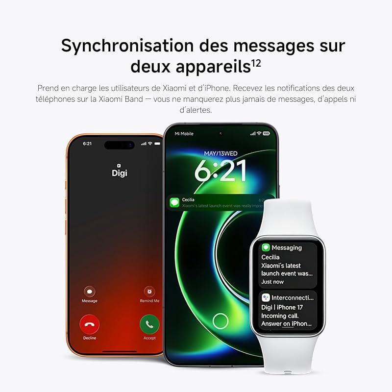 Smart Band 10 Pro, Bracelet Connecté, Noir
