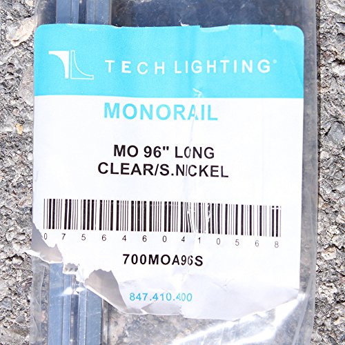 Tech Lighting 700MOA96S Hand Bendable Field Cuttable Monorail Track Section, 96"