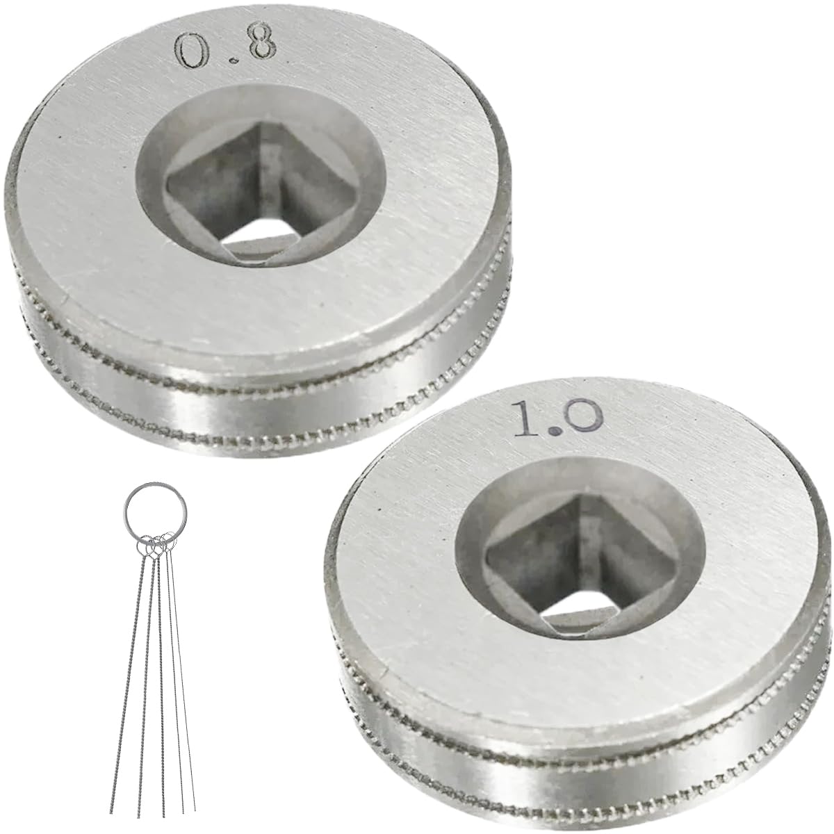 EATBALE 0.8/1.0 mm Wire Feed Drive Roller for SSJ16 Standard MIG MAG Welder Groove Roll Parts Replace for Wire Feeder MAG MIG Welders Roll Wheels Knurled 25 mm (1 inch) Groove Cut Replacement Parts