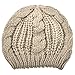 JOVANA New Arrival Top Fashion Winter Warm Women Lady Yong Girls Baggy Beret Chunky Knit Knitted Braided Beanie Hat Ski Cap Crochet Knitted Hat Knitted Crochet Oversized Slouch Hat for Women (Beige)