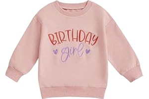Ouliycoqi Toddler Girls Boys Birthday Sweatshirt Infant Long Sleeve Activewear for Baby B'day Pullover T-Shirt Tops Fall