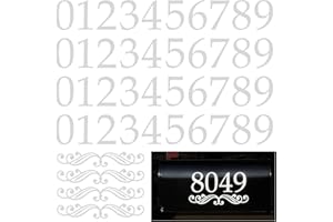 OLADOT 3 Inch Reflective Mailbox Numbers for Outside Rustic Style Front Door Decal Self Adhesive Vinyl Address Numbers for Houses