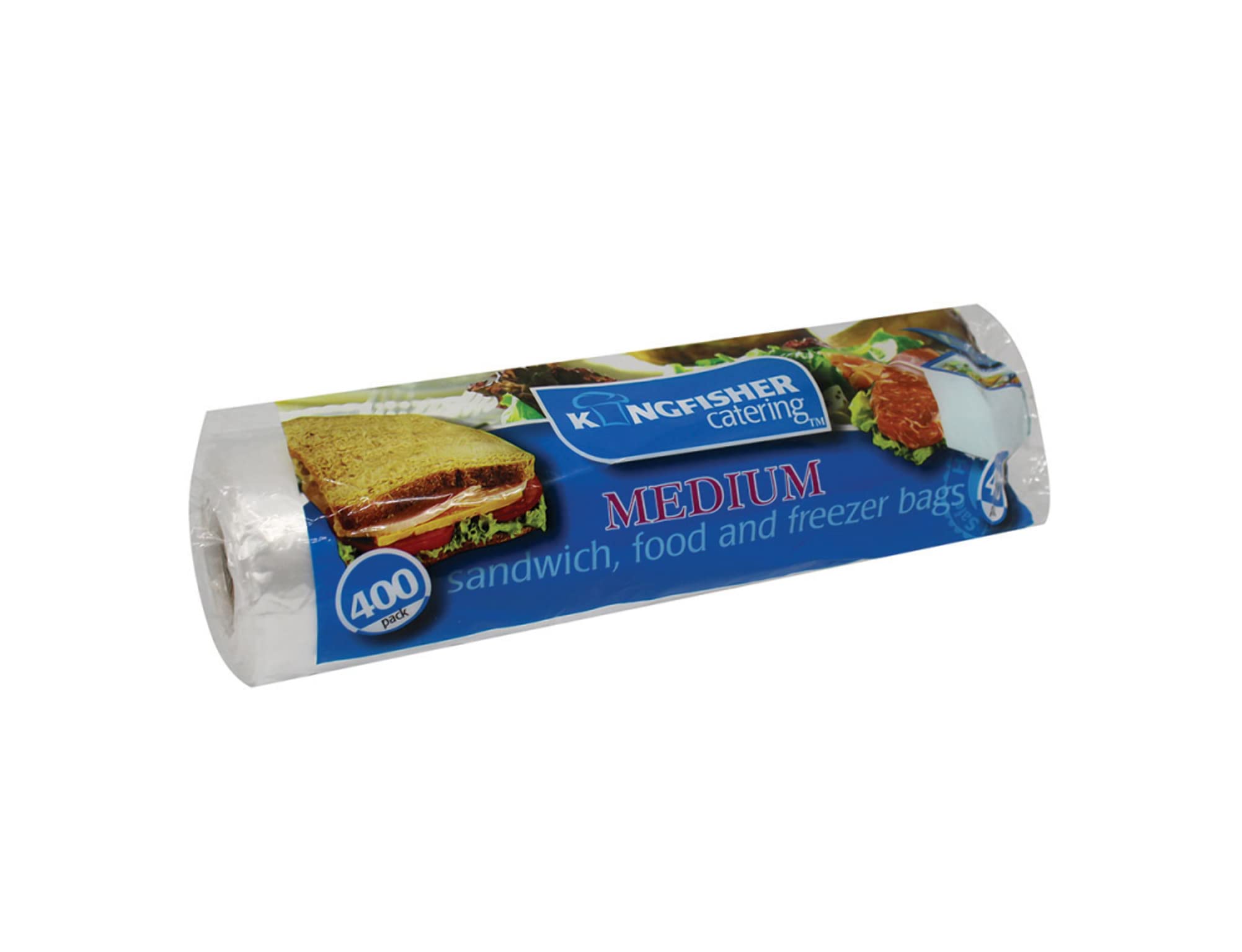 Kingfisher Unisex KC400FB Medium Sandwich Food Freezer Bags, Pack of 400, Clear, NA