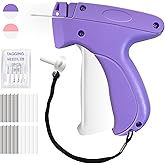 Stitch Gun for Clothes -Handheld Stitch Gun Quick Clothing Fixer - Mini Tag Gun - Includes 6 Fine Needles, 2000 Fasteners including 1000 Micro Black Fasteners & 1000 Micro White Fasteners (Purple)