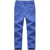 KID1234 Boys Cargo Joggers Pants Elastic Waist Quick Dry Sweatpants School Casual Trousers for Kids with Pockets 7-16 Years