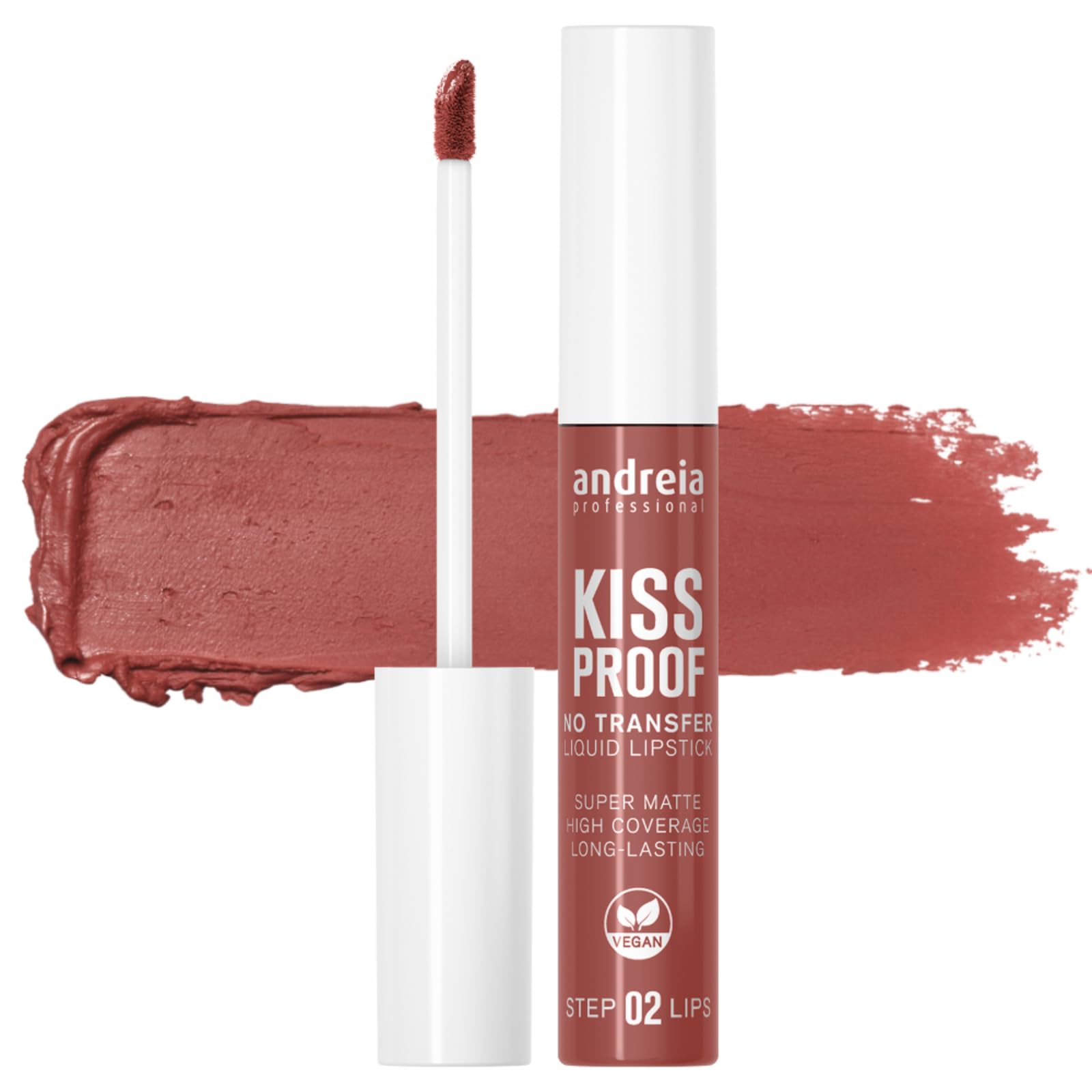 Andreia Professional No Transfer Liquid Lipstick Matte Longlasting - Kiss Proof Smudge-free Vitamin E Enriched Formula, 100% Vegan - Colour 05 Nude Blush - 8ml — image 1