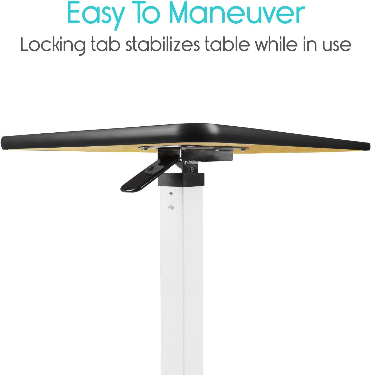 Vive Overbed Table (XL) - Hospital Bed Table - Swivel Wheel Rolling Tray - Adjustable Over Bedside Home Desk - Laptop, Reading, Eating Breakfast Cart Stand - Bedridden, Elderly, Senior Patient Aid: Kitchen & Dining