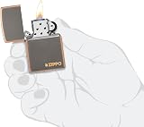 Zippo Rustic Bronze Lighter 49839ZL Belly Flame Personalizable Logo view 5