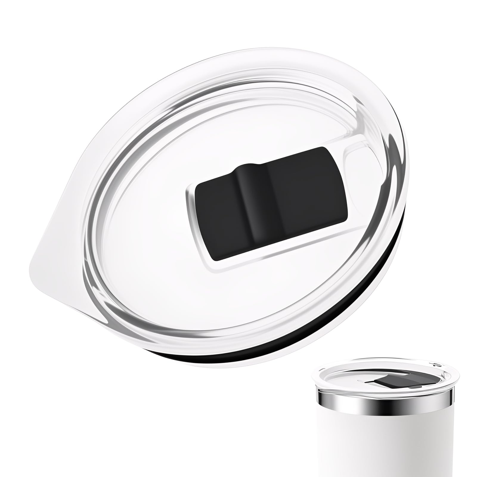 Photo 1 of 1Pack Compatible with MiiR Lid,Replacement Tumbler Lid Compatible with MiiR 12oz/16oz/20oz/24oz Stainless Steel Tumbler,Leak-Proof,BPA-Free.(Not a Magnetic Lid)