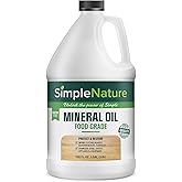 SimpleNature Food Grade Mineral Oil - for Moisturizing, Lubricating, Restoring & Protecting Wood, Cutting Boards, Butcher Block, Countertops, and Stainless Steel (1 Gallon)