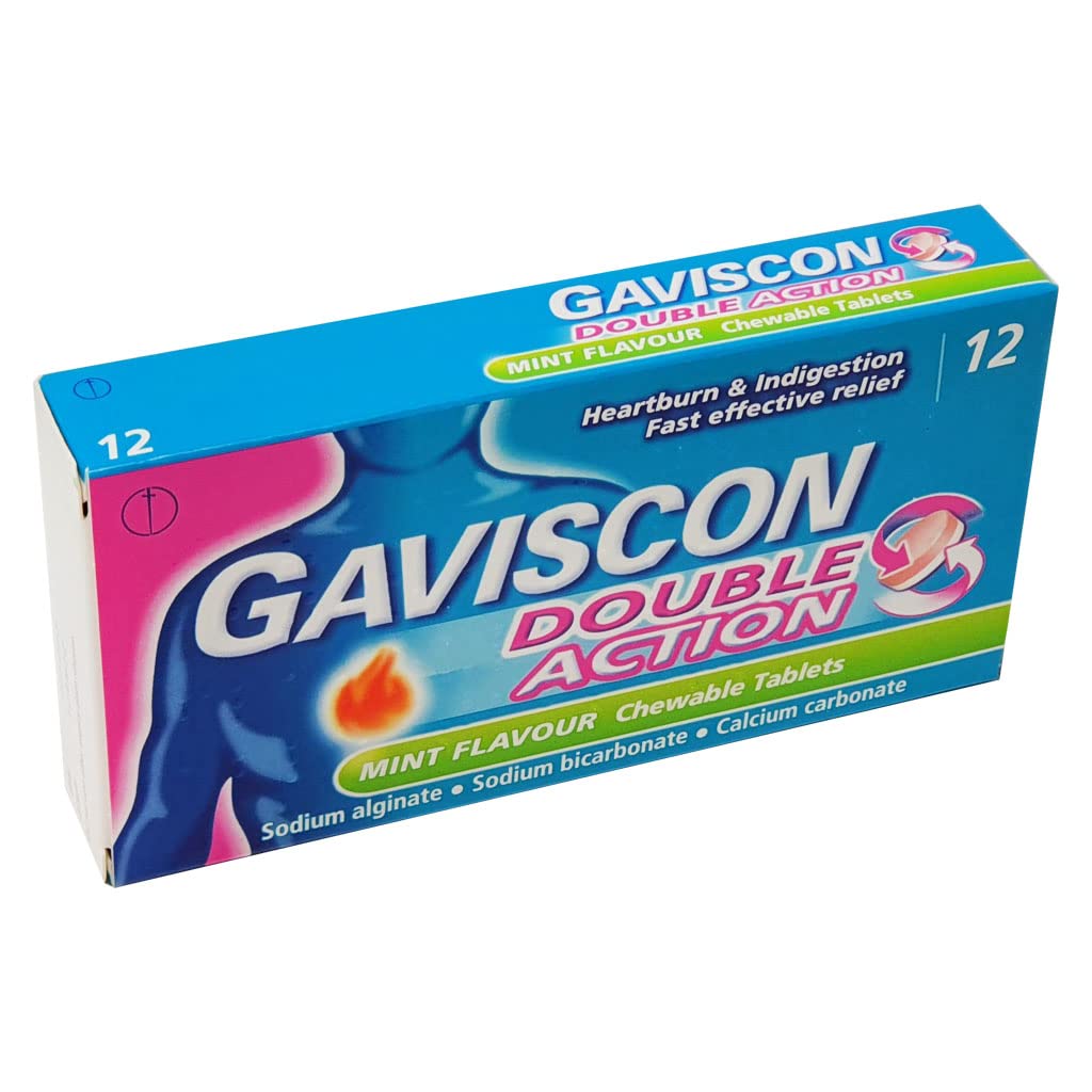 Gaviscon Double Action Mint Chewable 12 Tablets