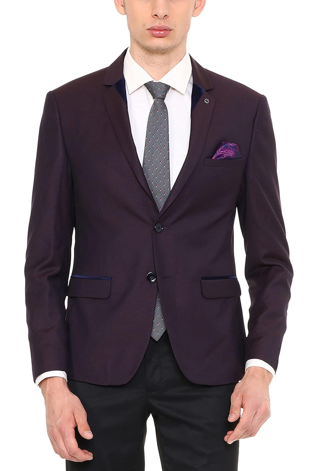 Buy Van Heusen Men's Purple Blazer at Amazon.in
