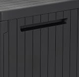 Keter 113L Outdoor Garden Storage Box Grey Wood Effect | All Weather Resistant view 4