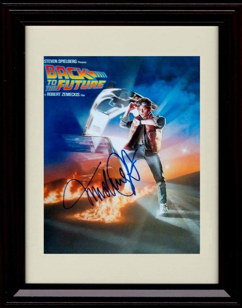 Framed Michael J Fox Autograph Replica Print - Back to The Future