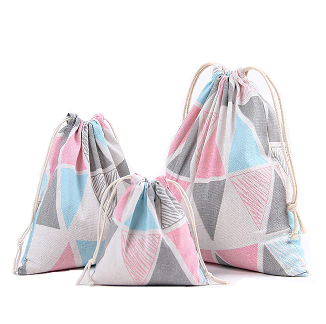 Amoyie Pack of 3 Drawstring Storage Bags Set for Kid Stuff Travel Home Accessorie — image 1