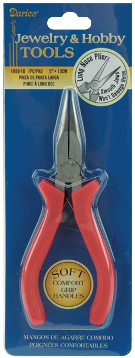 Darice 5-Inch Long Nose Pliers, Mini Hobby Jewelry